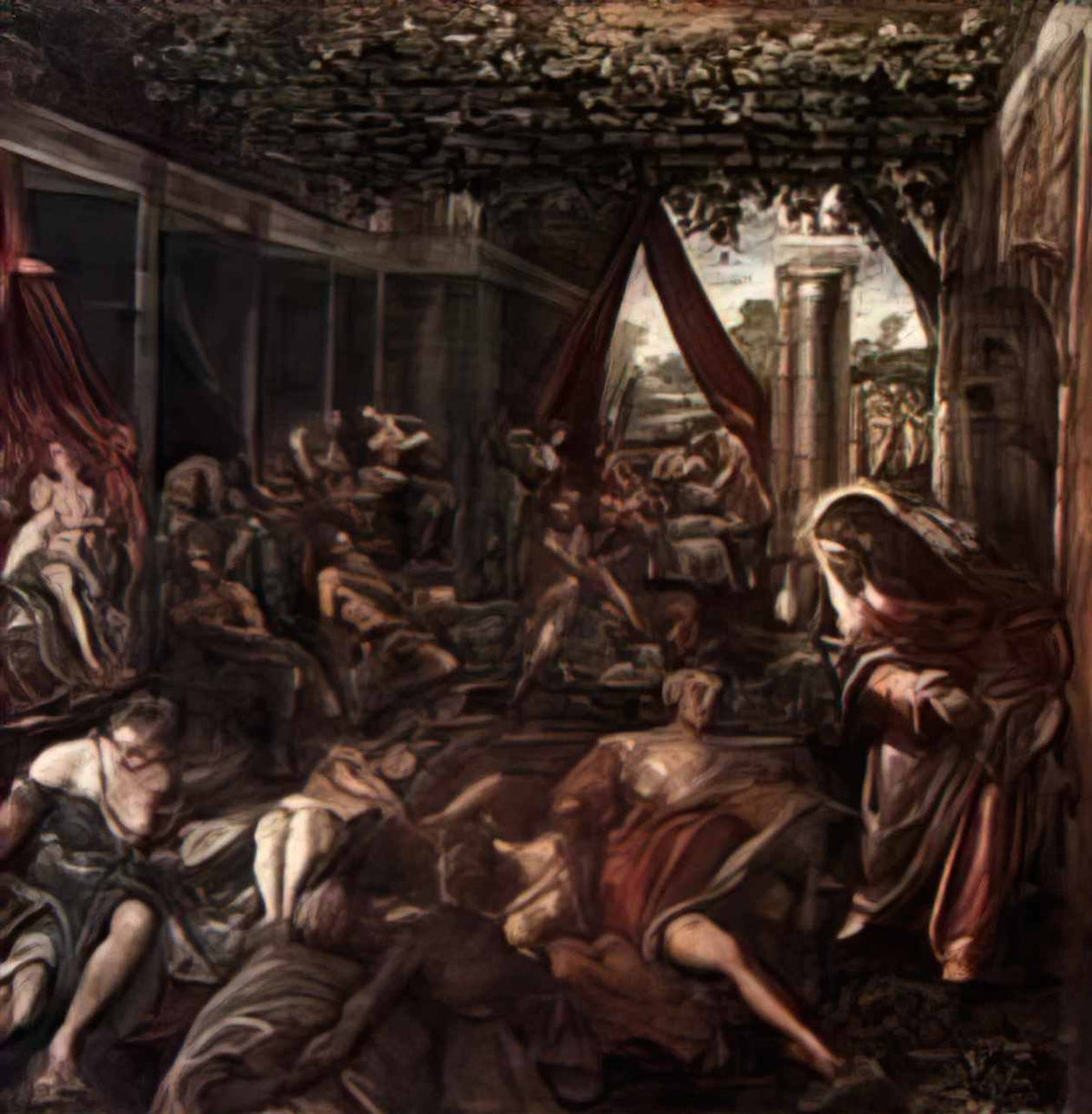 Tintoretto probatica piscina 1581 Art A4 Photo Print