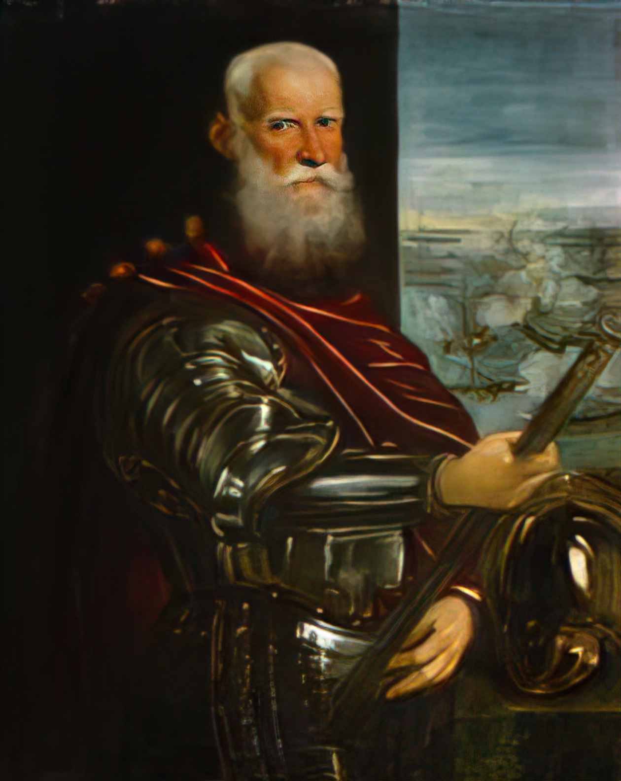 Tintoretto sebastiano venier 1571 Art A4 Photo Print
