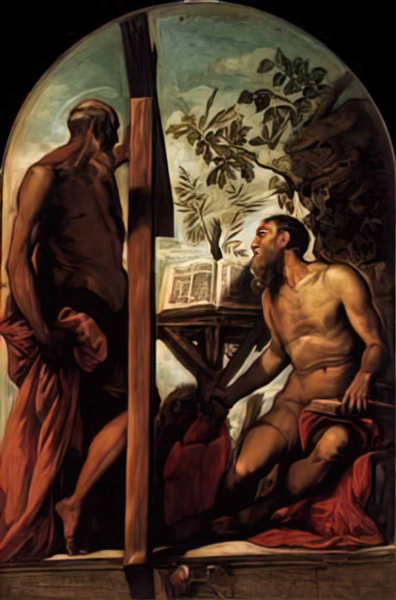 Tintoretto st jerome and st andrew Art A4 Photo Print