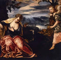 Tintoretto the annunciation to manoah s wife 1558 Art A4 Photo Print