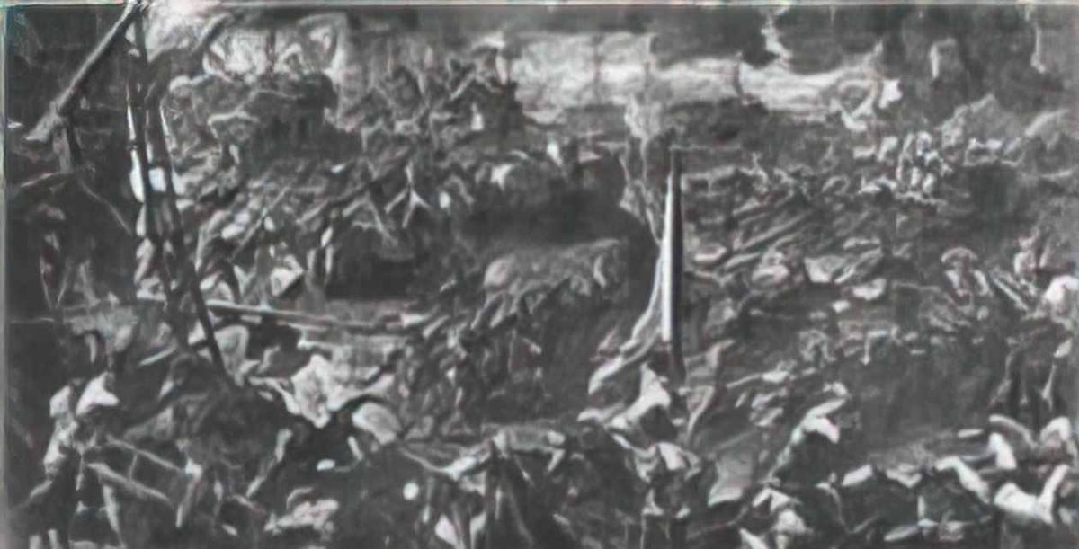 Tintoretto the battle of zara Art A4 Photo Print