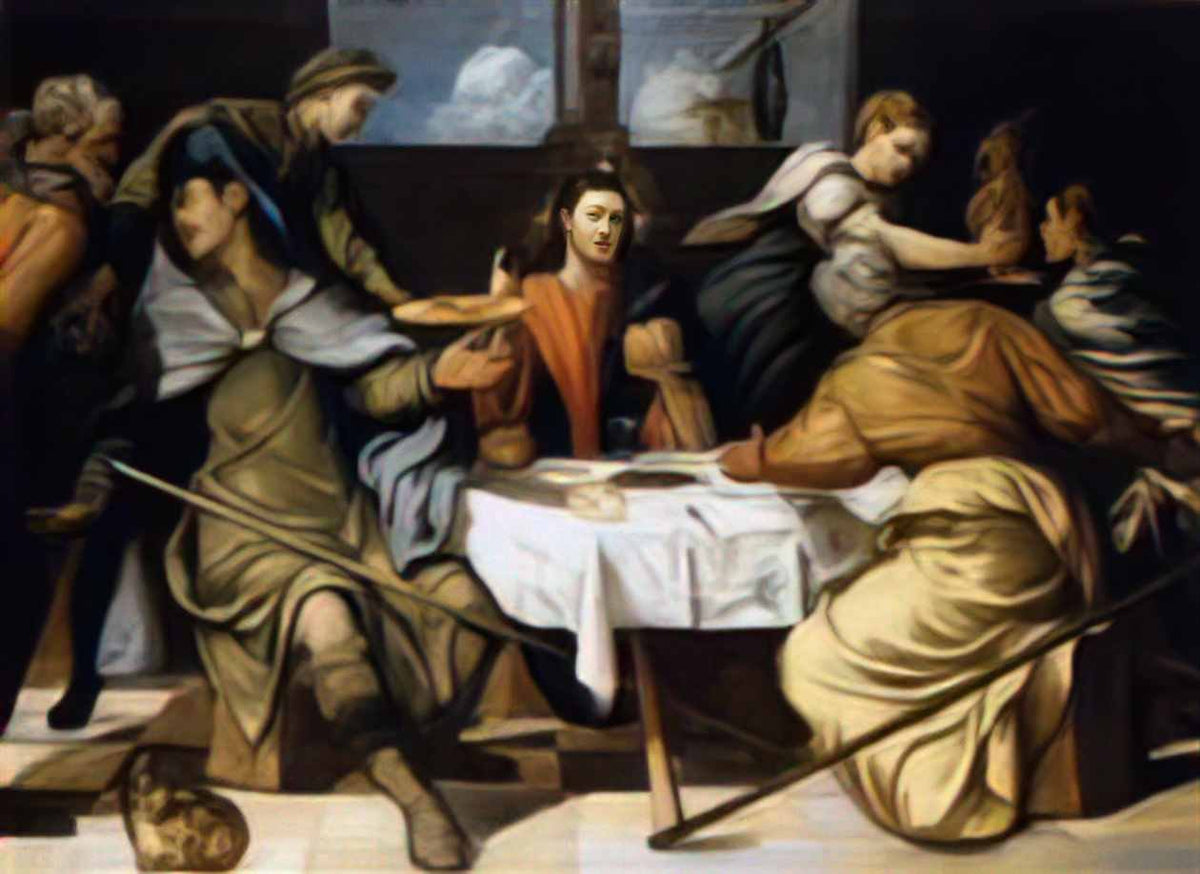 Tintoretto the supper at emmaus 1543 Art A4 Photo Print