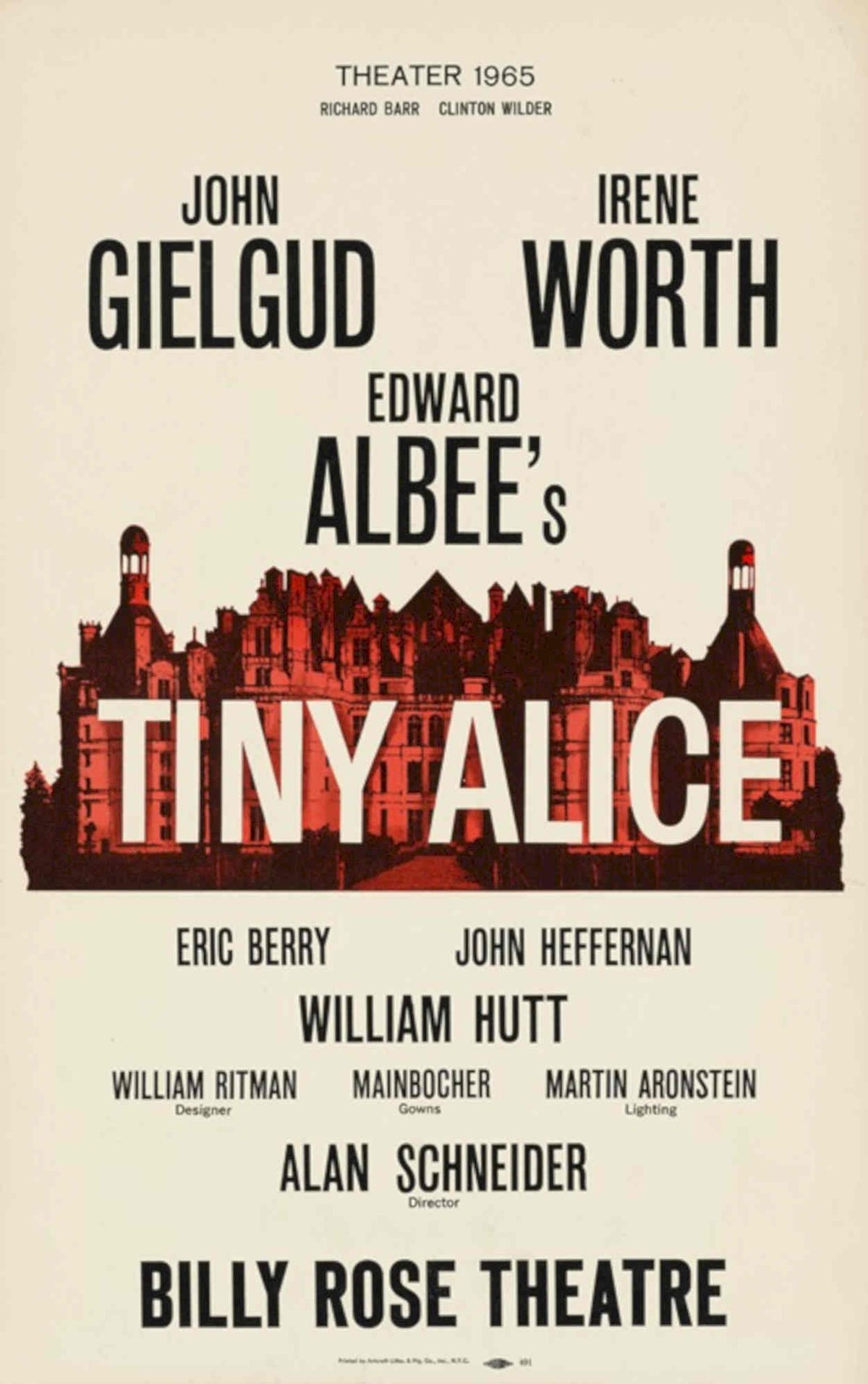 Tiny Alice TheaterThearte Vintage Retro Advert Poster
