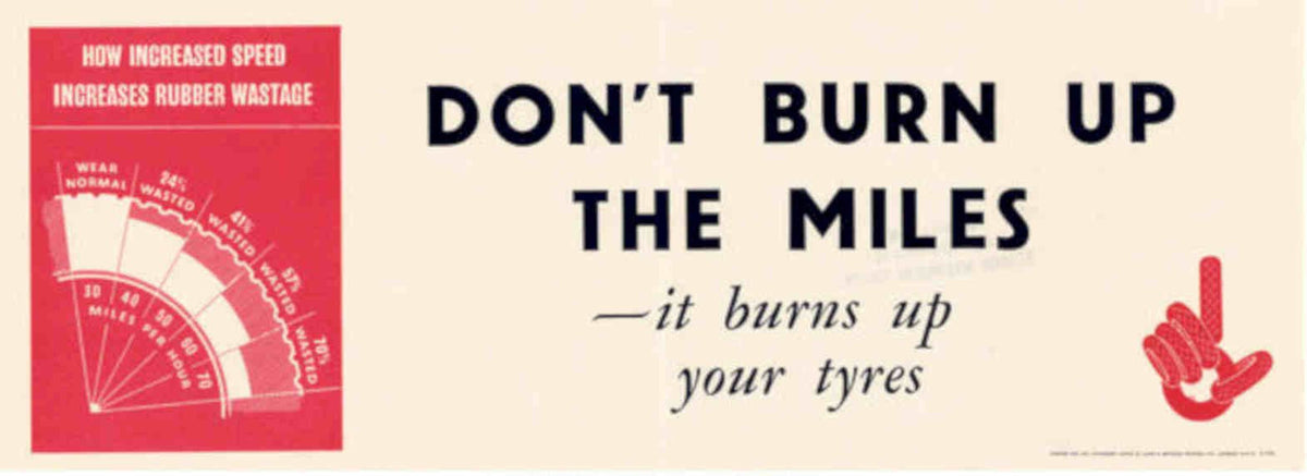 Tire Chart Miles Vintage Retro Advert Poster A4 Photo Print
