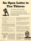 Tire Thieves Pure 1940s Vintage Retro Advert Poster
