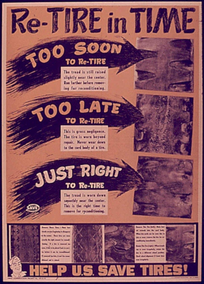 Tire Time Save Vintage Retro Advert Poster A4 Photo Print