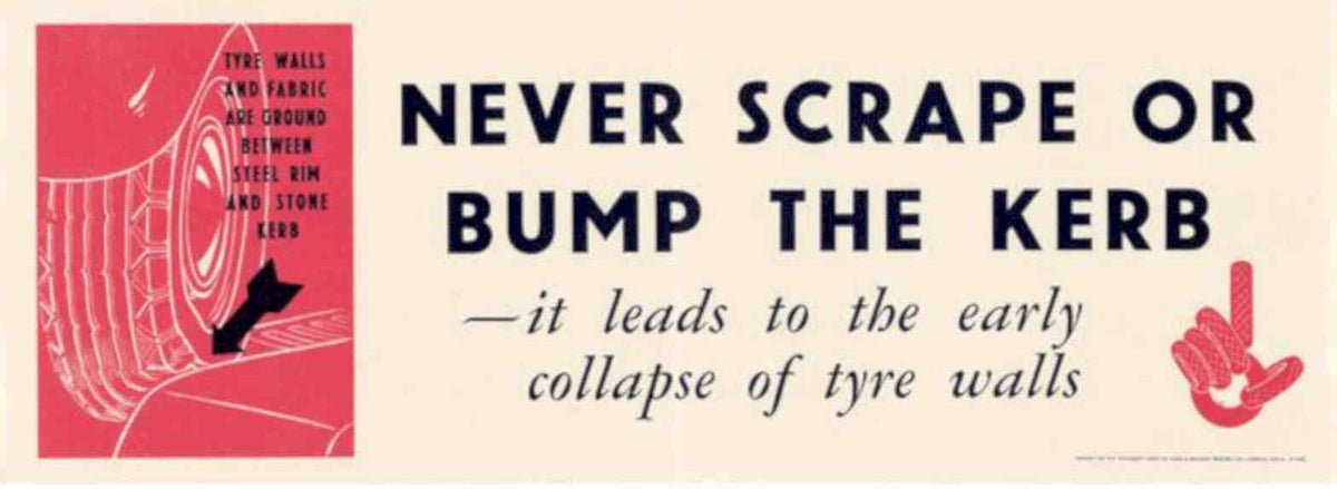 Tire Wall Collapse Vintage Retro Advert Poster A4 Photo Print