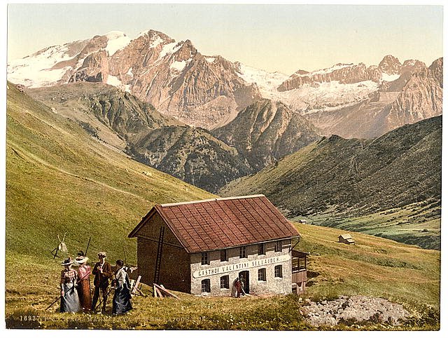 Tirol Marmolata vom Sellajoch Aus Vintage A4 Photo Print