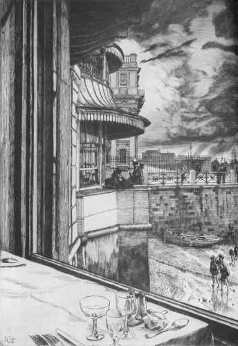 Tissot Trafalgar Tavern Greenwich A4 Photo Print