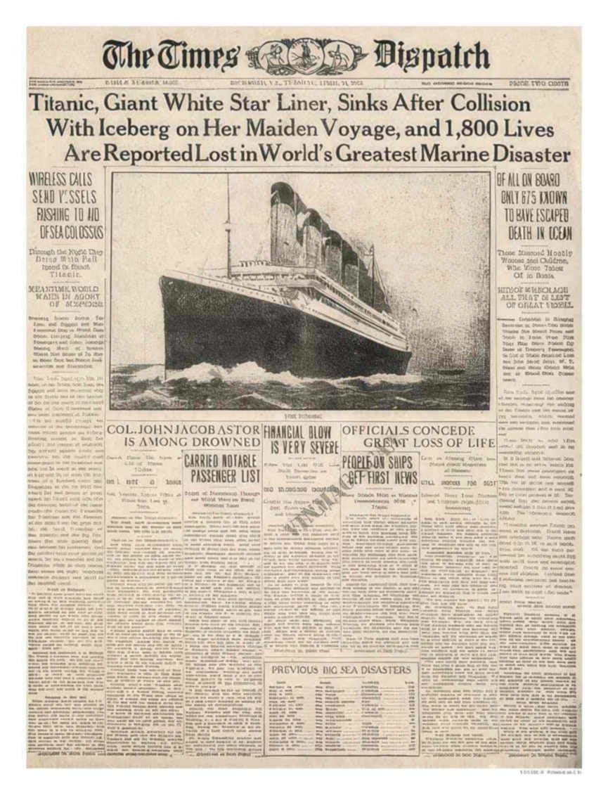 Titanic Iceberg Sinking Vintage Retro Advert Ads A4 Photo Print