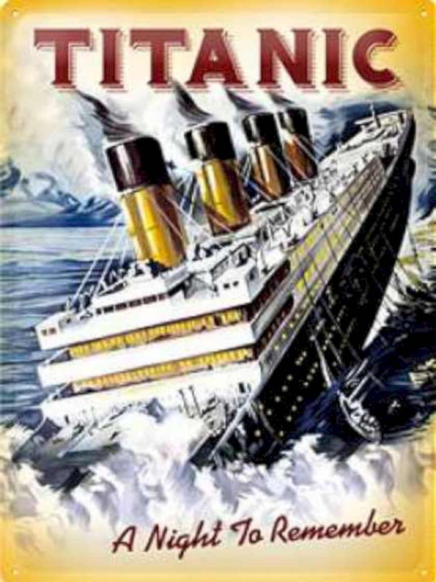Titanic Night Remember Vintage Retro Advert Ads A4 Photo Print