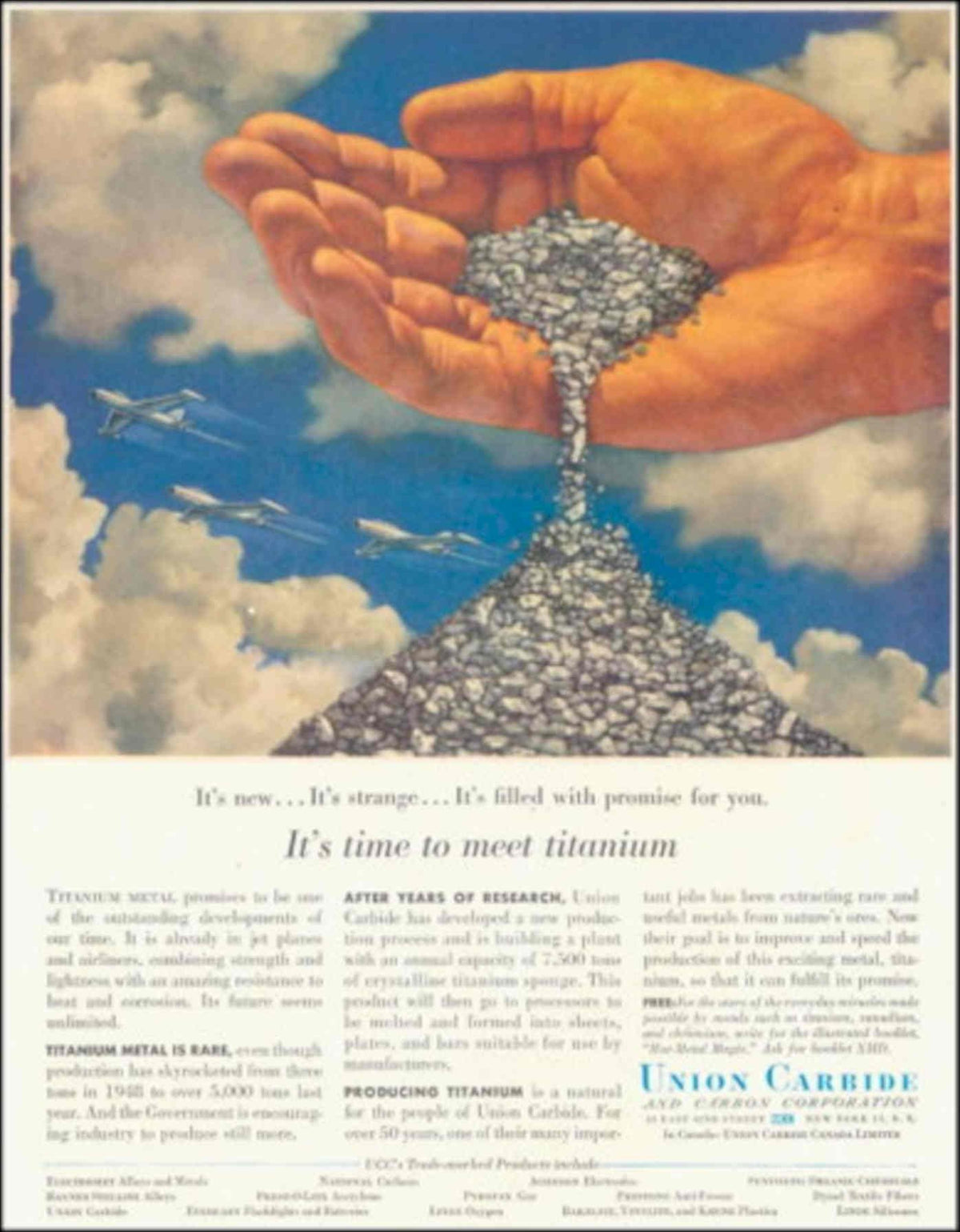 Titanium Planes Union 1950s Vintage Retro Advert Poster