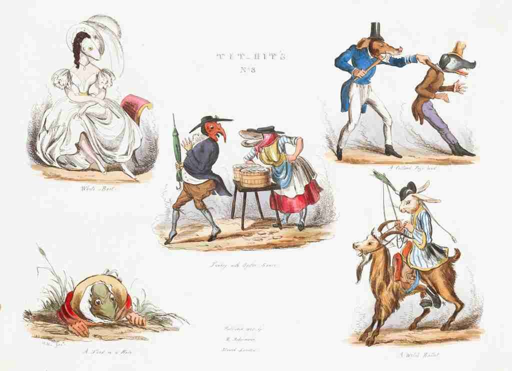 Titbits 1830c Cartoon Joke 001 Vintage A4 Photo Print