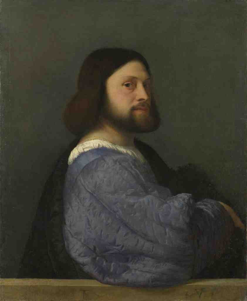 Titian A Man with a Quilted Sleeve A4 Photo Print