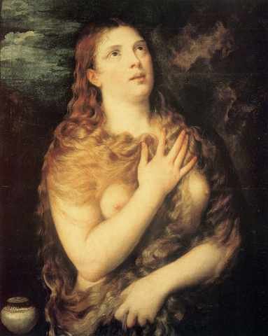 Titian Mary Magdalen Repentant 1531 A4 Photo Print