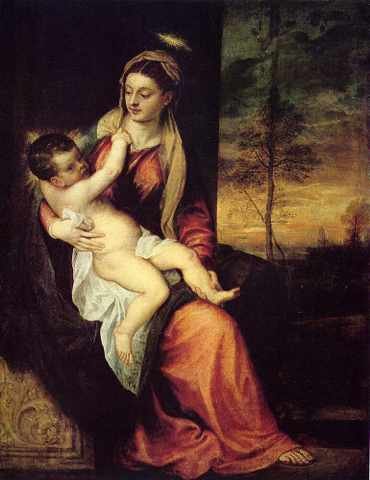 Titian Mary With The Christ Child 1561 A4 Photo Print