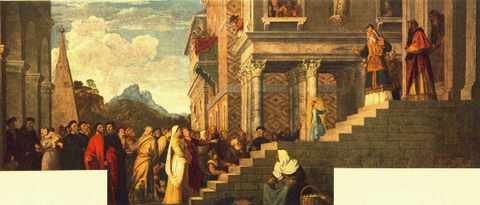 Titian Presentation Of The Virgin At The Temple A4 Photo Print