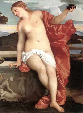Titian Sacred And Profane Love Detail1 A4 Photo Print