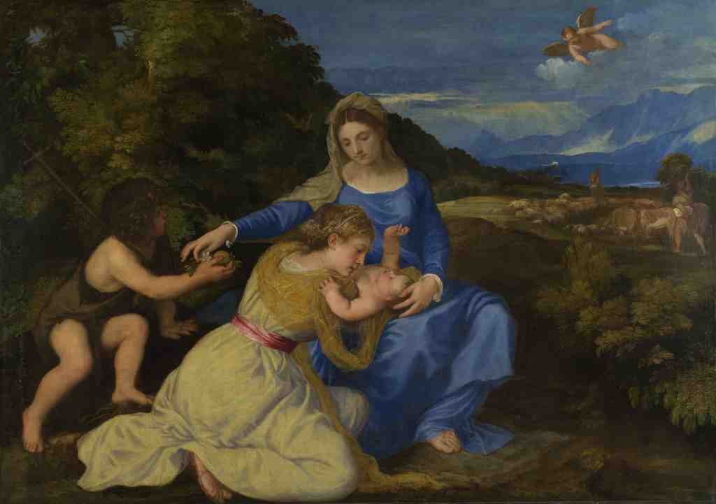 Titian The Aldobrandini Madonna A4 Photo Print