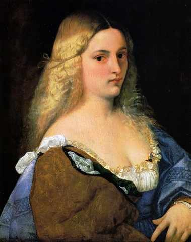 Titian Violante 1515 1518 A4 Photo Print