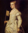 Titian Woman In White 1555 A4 Photo Print