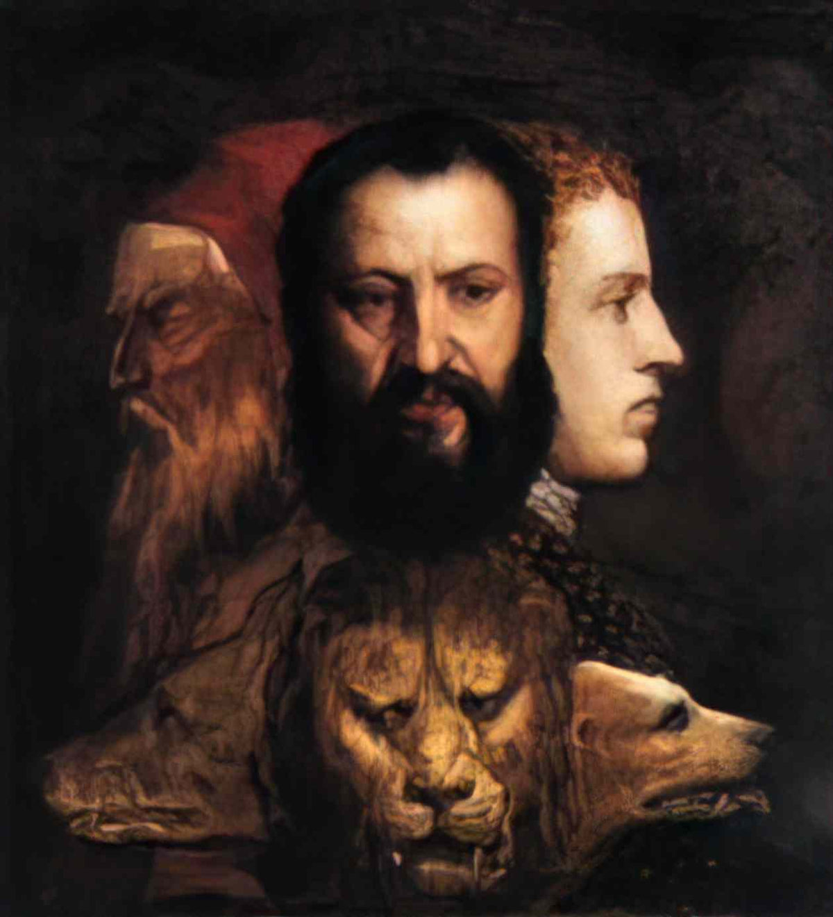 Titian allegory of time governed by prudence Art A4 Photo Print