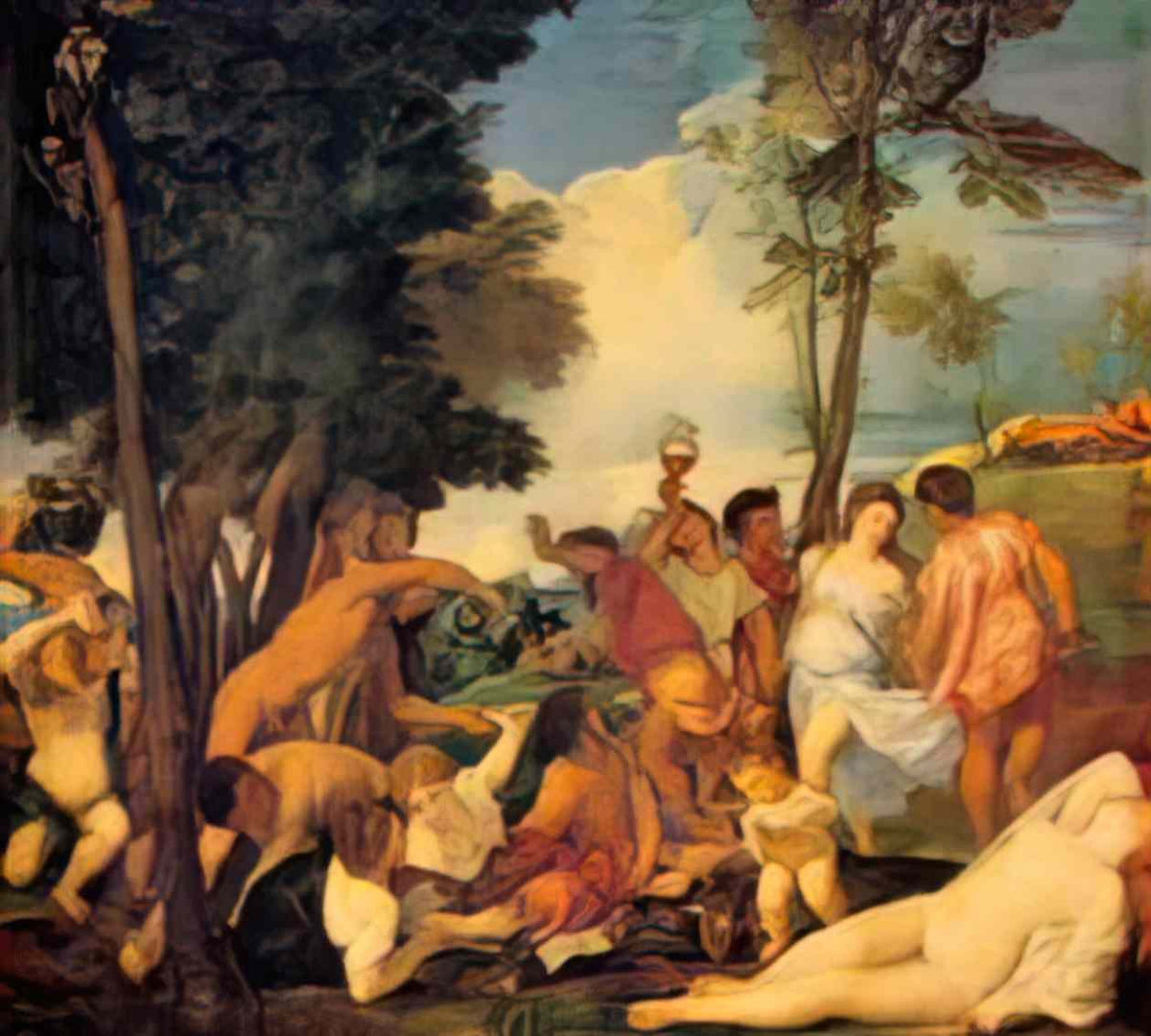 Titian bacchanal 1524 Art A4 Photo Print