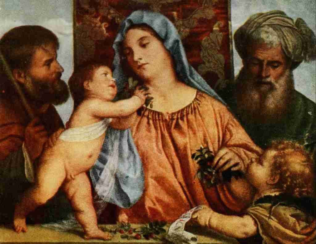 Titian c1488 1576 The Madonna of the cherries Titian 1908 A4 Photo Print