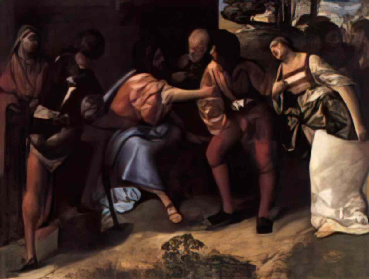 Titian christ and the adulteress 1510 Art A4 Photo Print