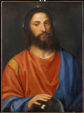 Titian christ with globe 1530 Art A4 Photo Print