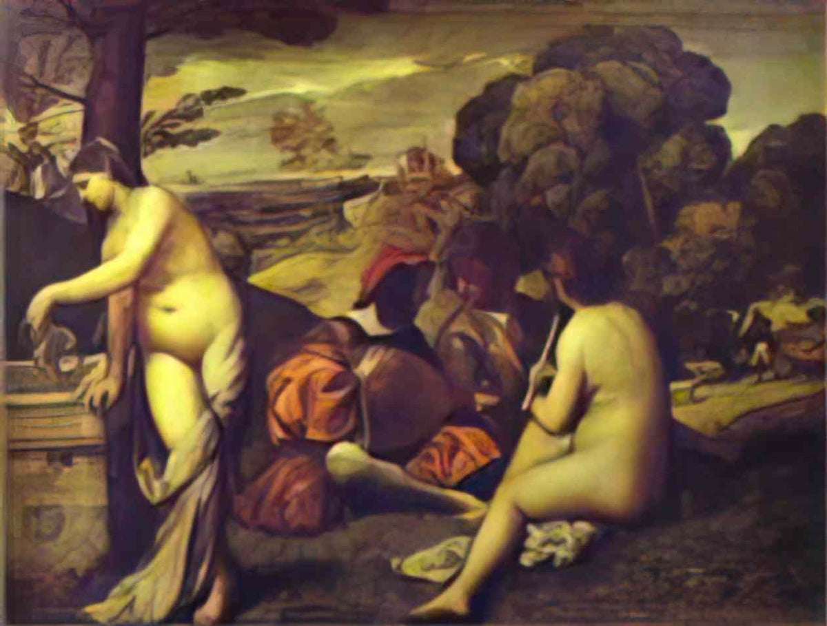Titian concert champetre 1511 Art A4 Photo Print