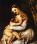 Titian madonna and child 1570 Art A4 Photo Print