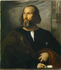 Titian portrait of a bearded man Art A4 Photo Print