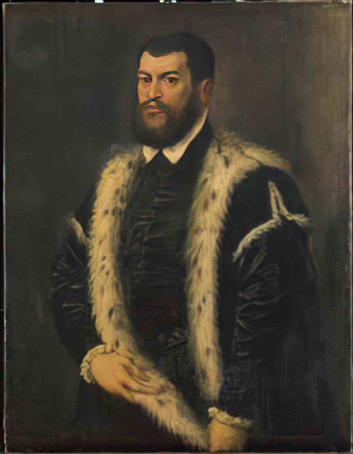 Titian portrait of a man with ermine coat Art A4 Photo Print
