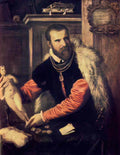 Titian portrait of jacopo strada 1568 Art A4 Photo Print