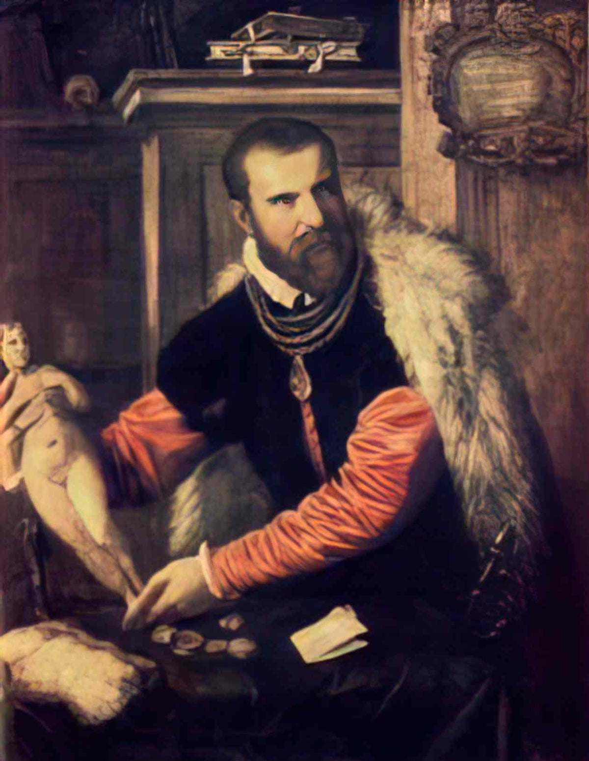Titian portrait of jacopo strada 1568 Art A4 Photo Print