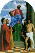 Titian saint mark enthroned 1510 Art A4 Photo Print