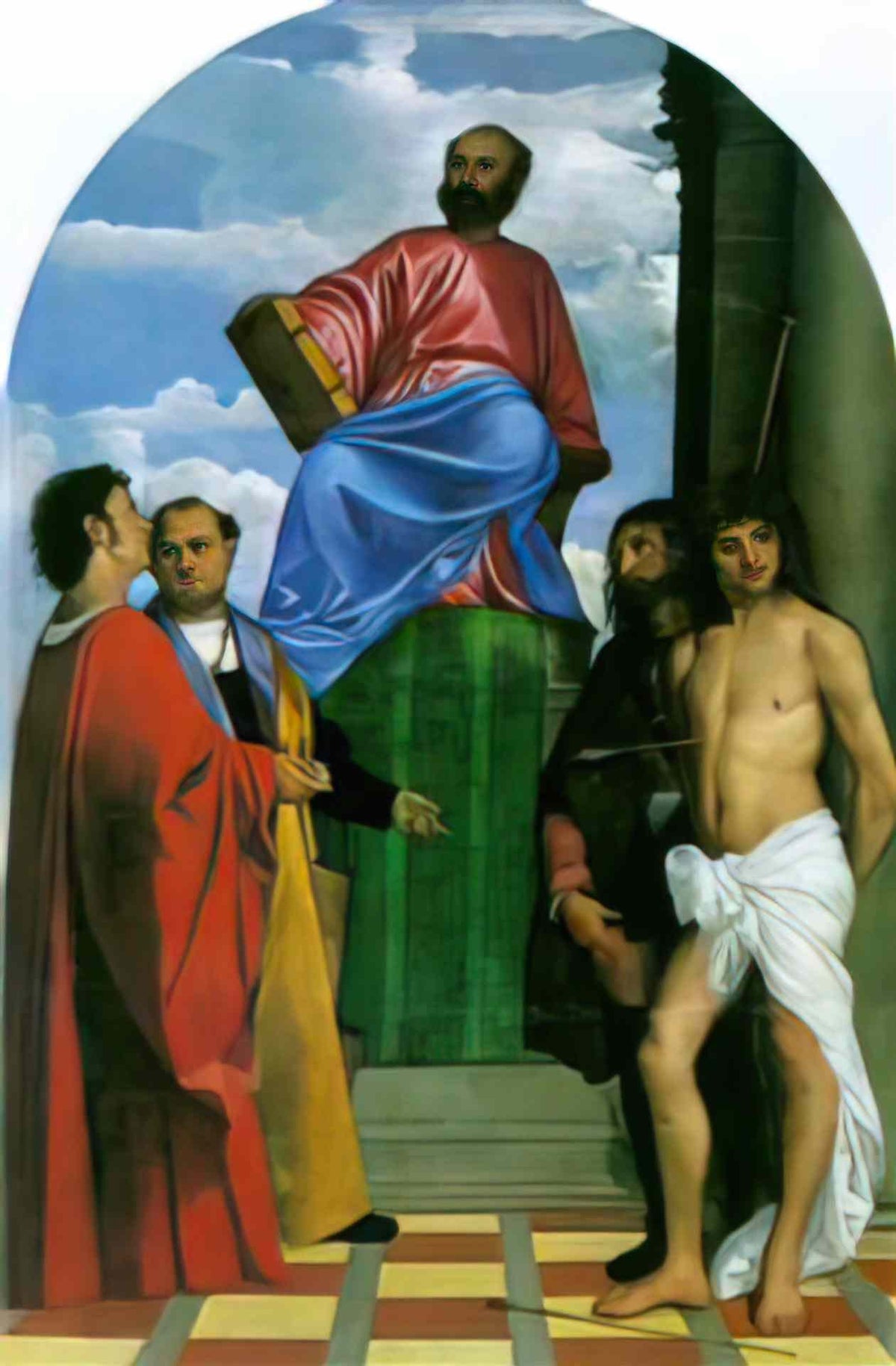 Titian saint mark enthroned 1510 Art A4 Photo Print