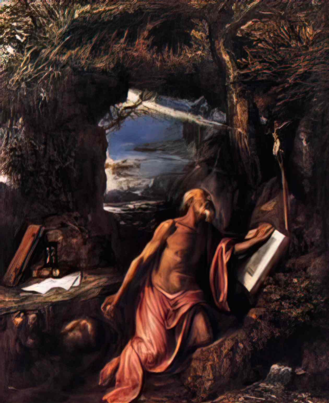 Titian st jerome 1 Art A4 Photo Print