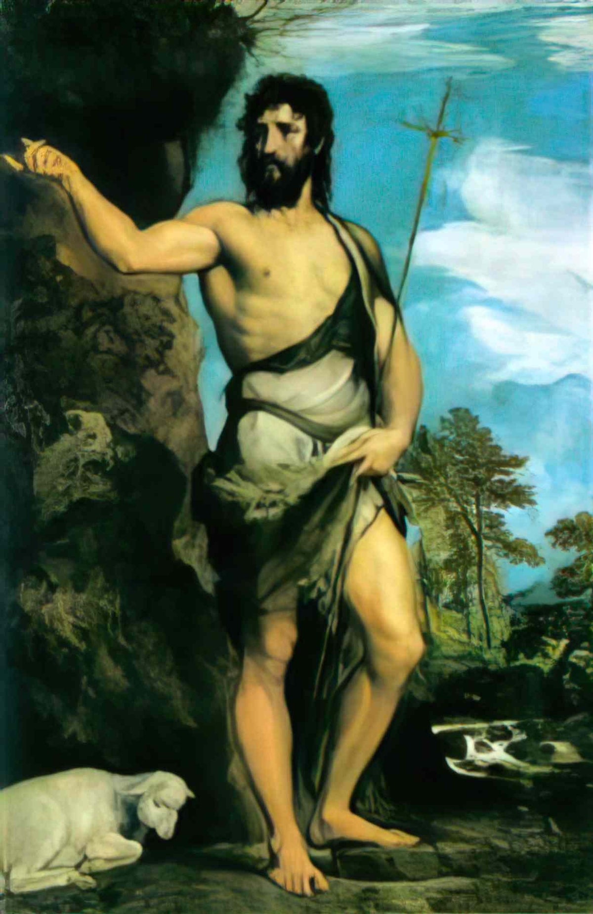 Titian st john the baptist Art A4 Photo Print