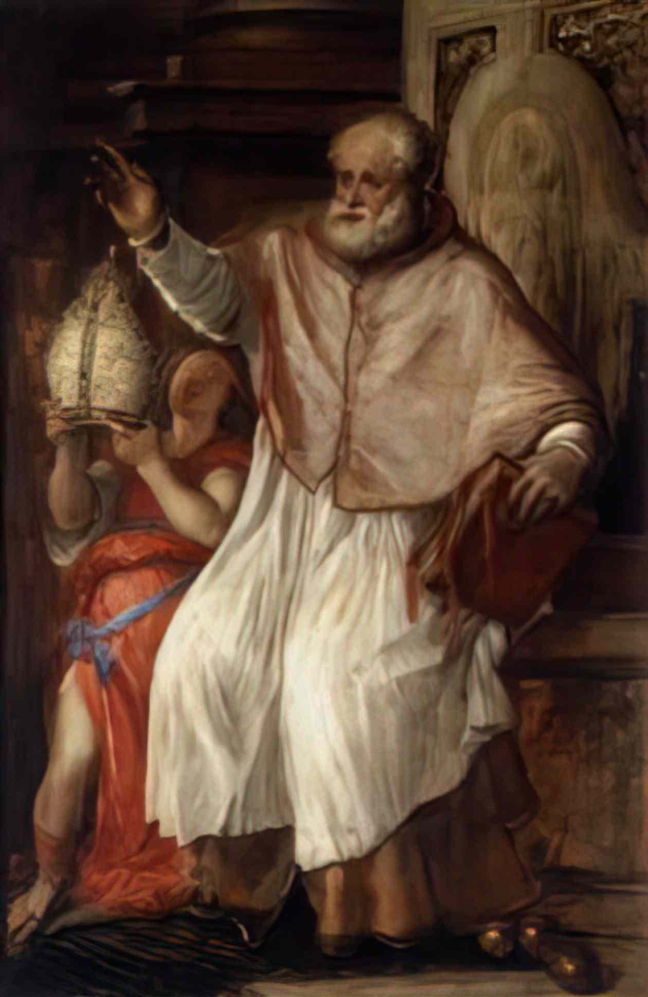 Titian st nicholas 1563 Art A4 Photo Print