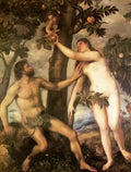 Titian the fall of man 1570 Art A4 Photo Print
