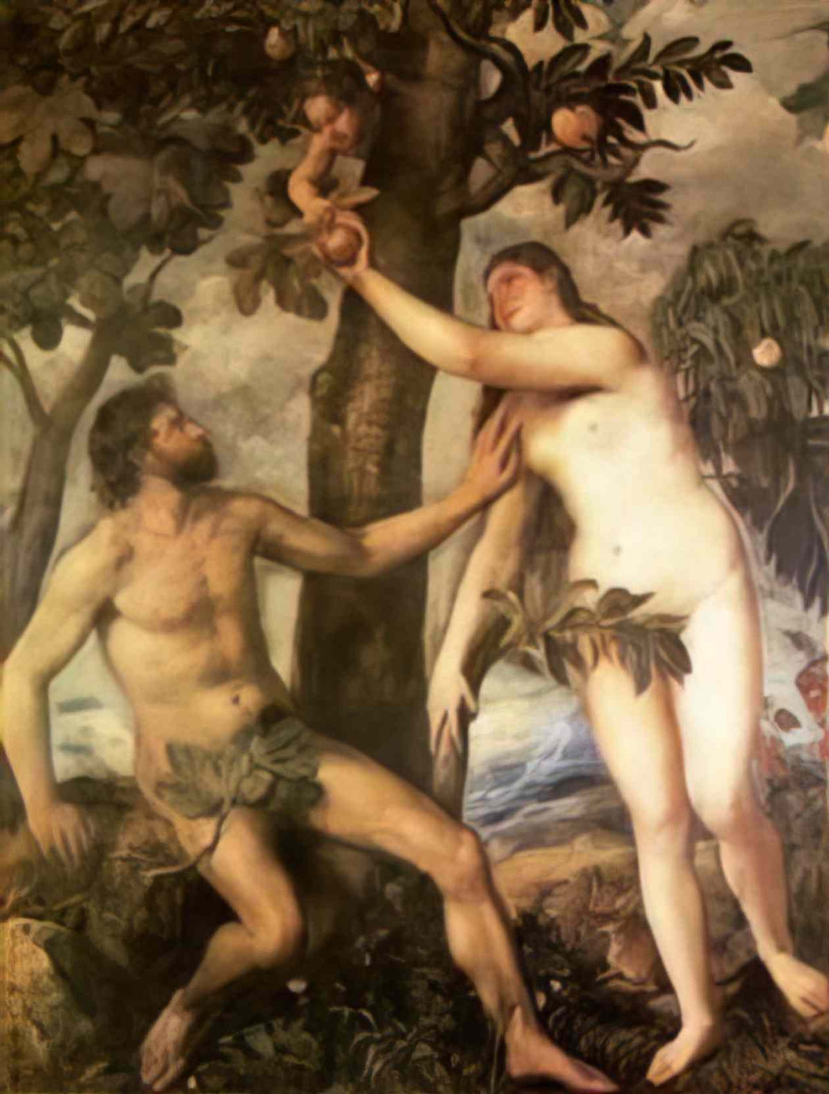 Titian the fall of man 1570 Art A4 Photo Print