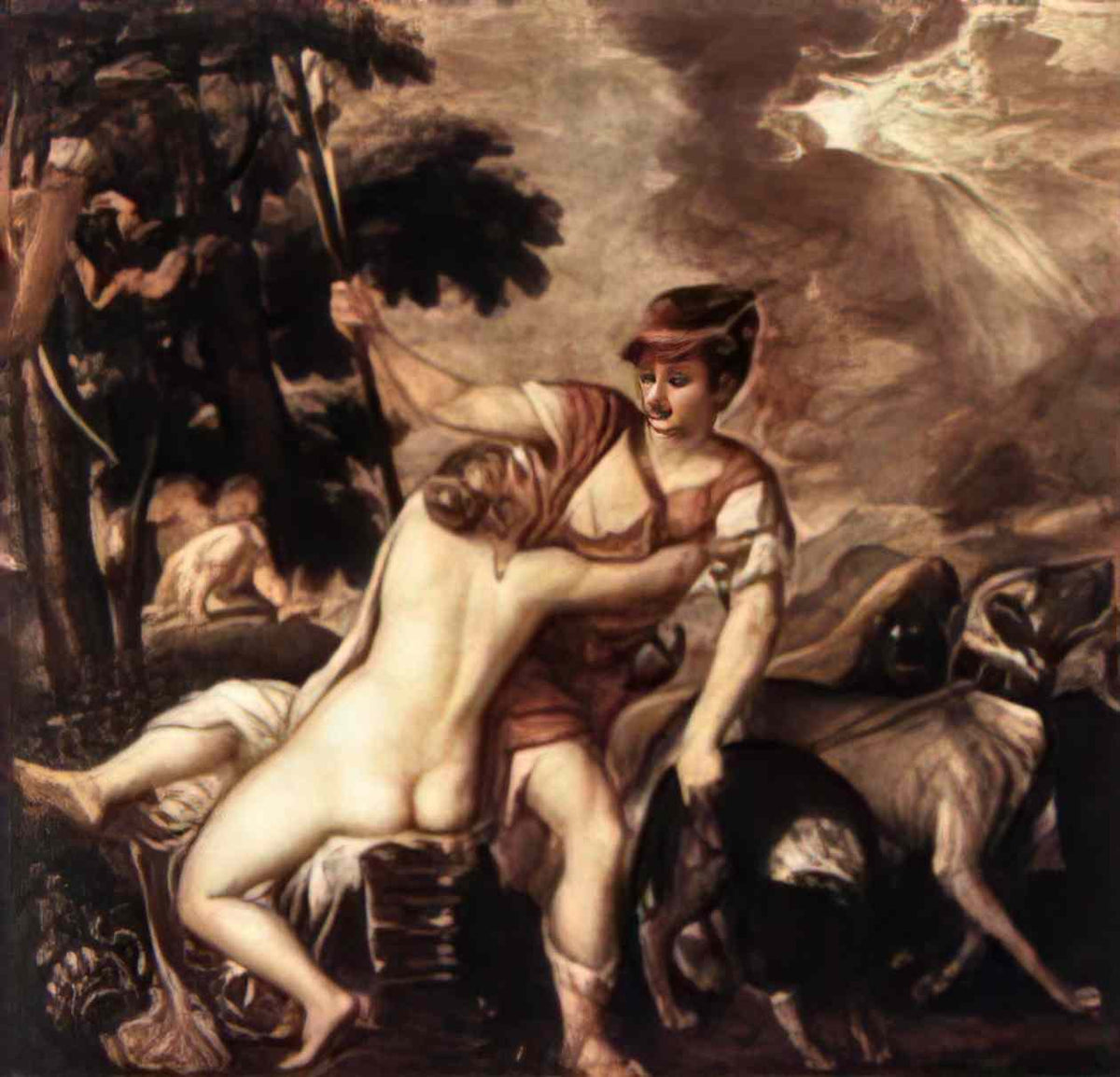 Titian venus and adonis 1559 Art A4 Photo Print