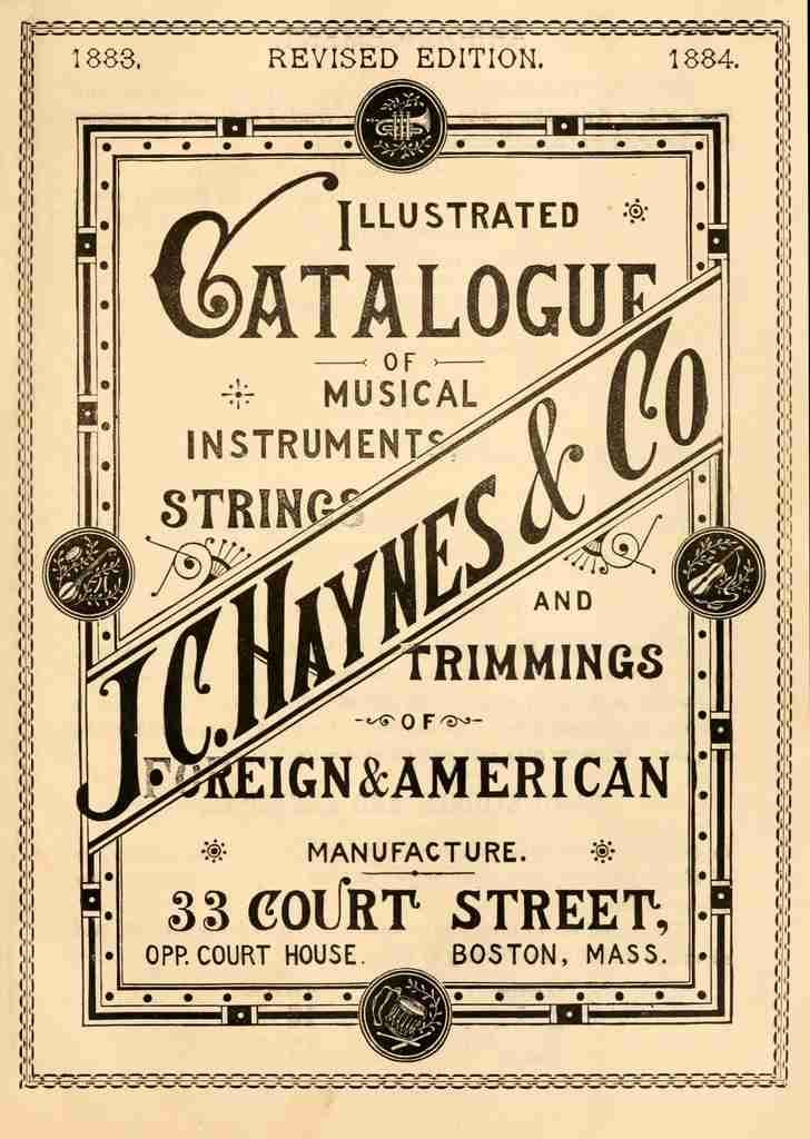 Title Page JC Haynes Illustrated Catalogue of Musical Instruments 1883 A4 Photo Print