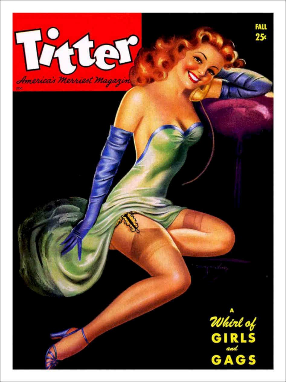 Titter Glamour Magazine Cover 2 Vintage Retro Advert Poster A4 Photo Print