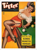 Titter Pool Player Glamour Cover Vintage Retro Advert Poster A4 Photo Print