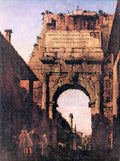 Titus Arch In Rome Canaletto A4 Photo Print