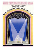 To Pantomime And Play Alma Faulkner London Travel Poster Vintage Retro Advert P