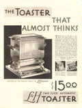 Toaster Automatic Toast 1930s Vintage Retro Advert Poster